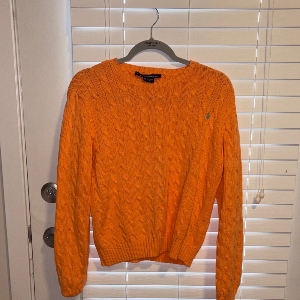 Ralph Lauren Orange Cable Knit Sweater